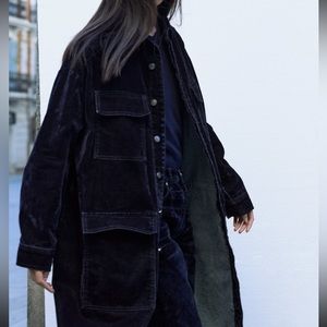 LAST CHANCE ZARA CORDUROY FROCK LONG COAT